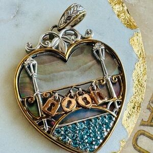 Gems En Vogue Michael Valitutti Heart-Shaped Paris Pendant Bridge of Locks